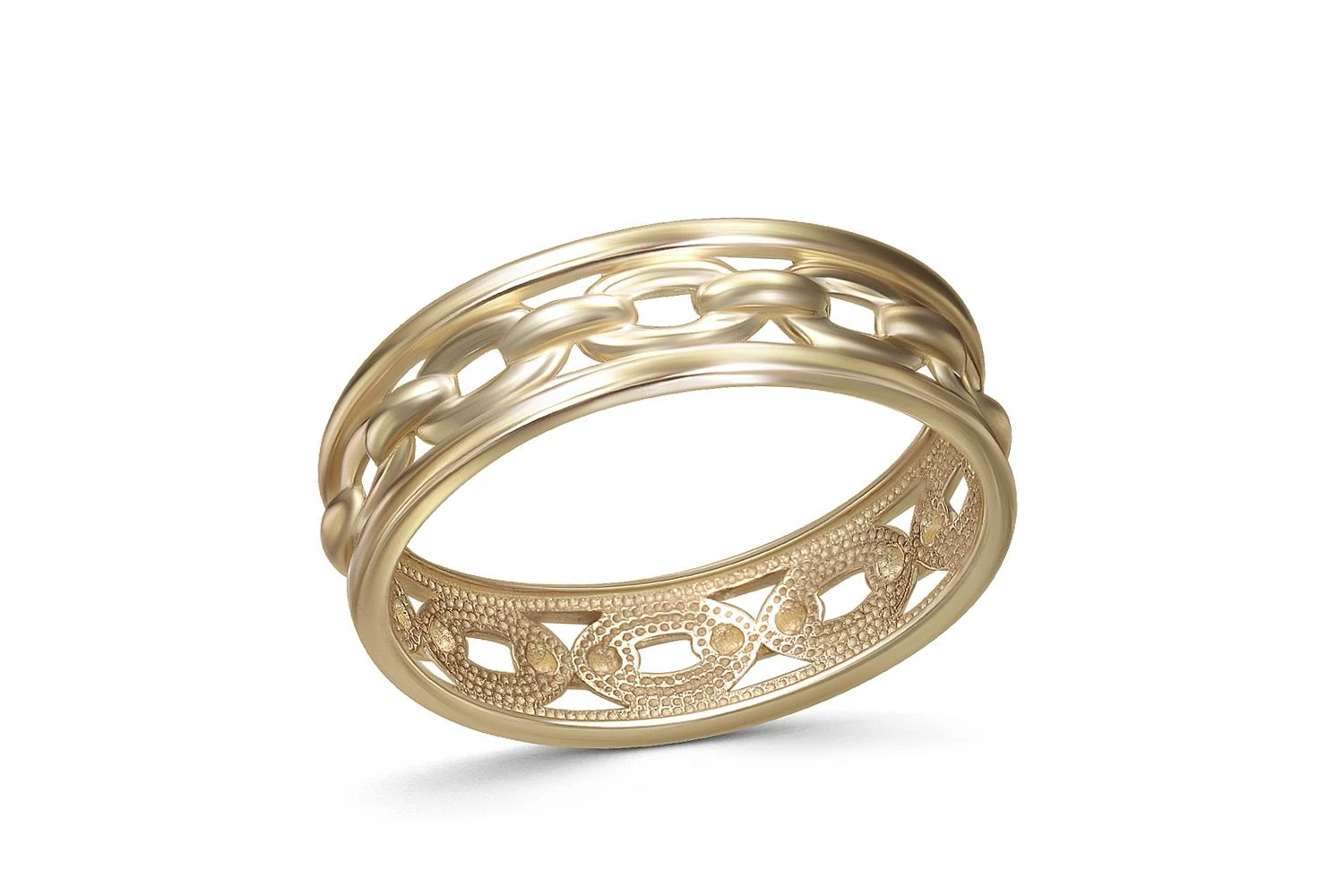 Кольцо из жёлтого золота без вставок