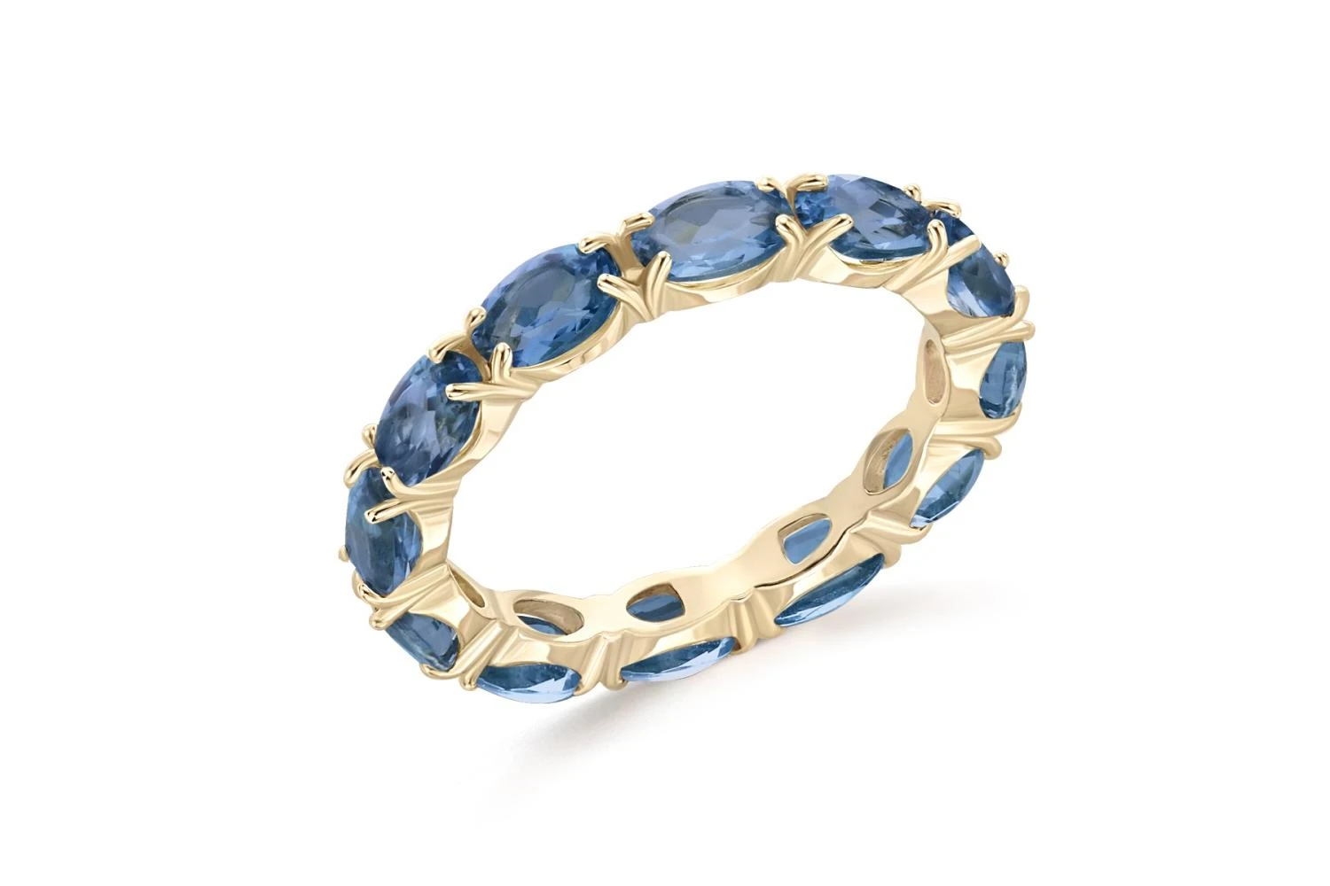 Кольцо Дорожка из жёлтого золота с 12 топазами лондон