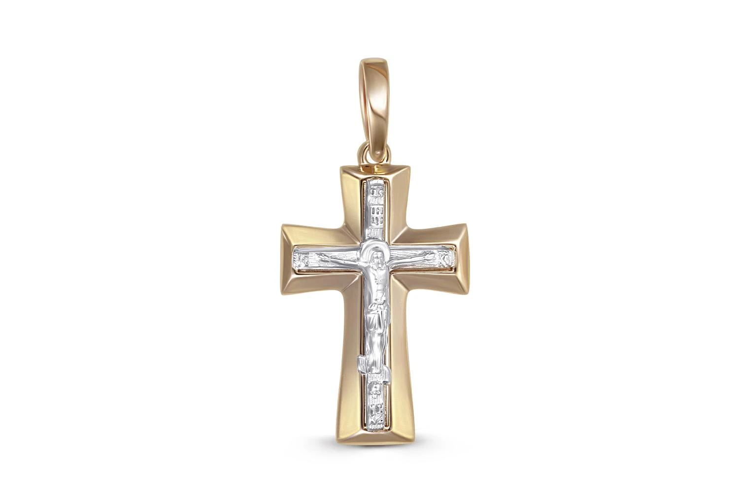 Крест из жёлтого золота без вставок