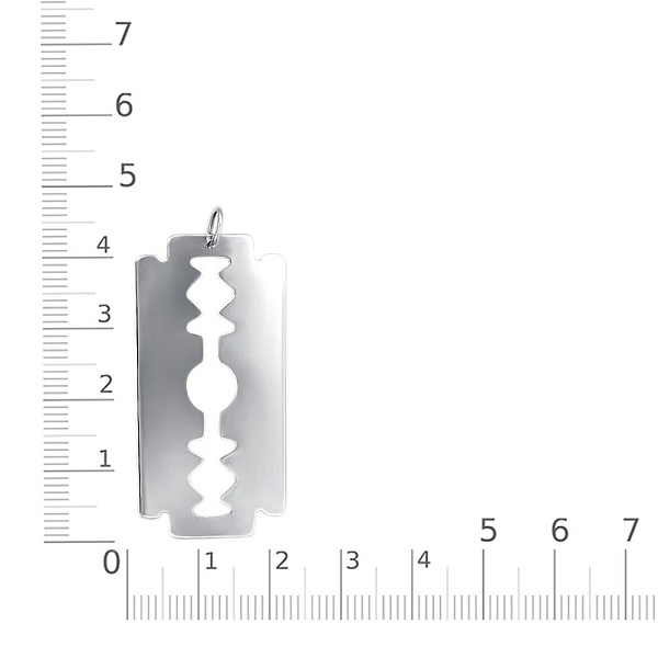 Подвеска Лезвие из белого золота без вставок