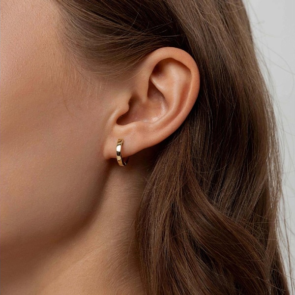 Основа серёг-трансформеров из жёлтого золота без вставок