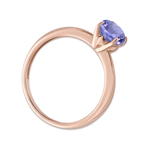 Кольцо из красного золота с танзанитом