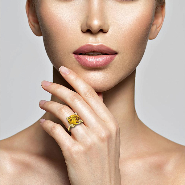 Кольцо из жёлтого золота с наноситалом