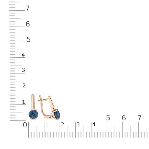 Серьги из красного золота с 2 топазами лондон