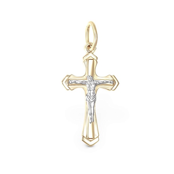 Крест из жёлтого золота без вставок