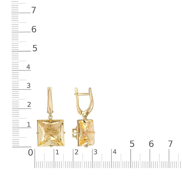 Серьги из жёлтого золота с 2 наноситалами
