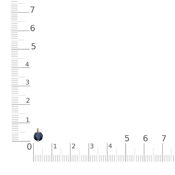 Колье из красного золота с сапфиром