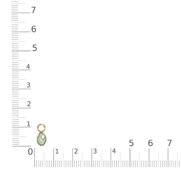 Подвеска серёг-трансформеров из жёлтого золота с кварцем