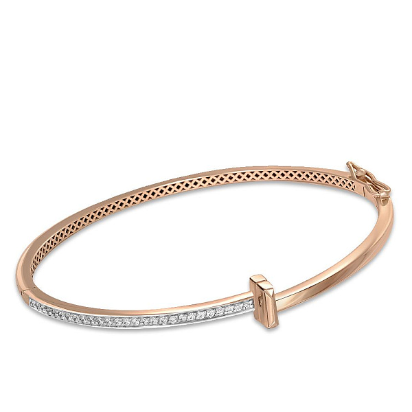 Браслет Дорожка из красного золота с 27 бриллиантами