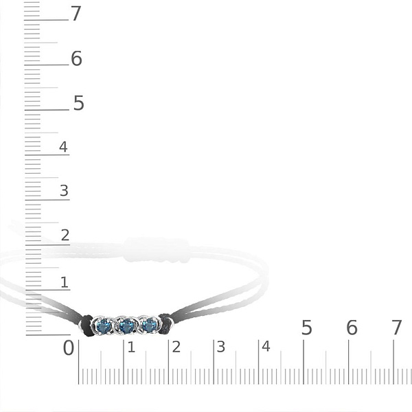 Браслет из белого золота с 3 топазами лондон