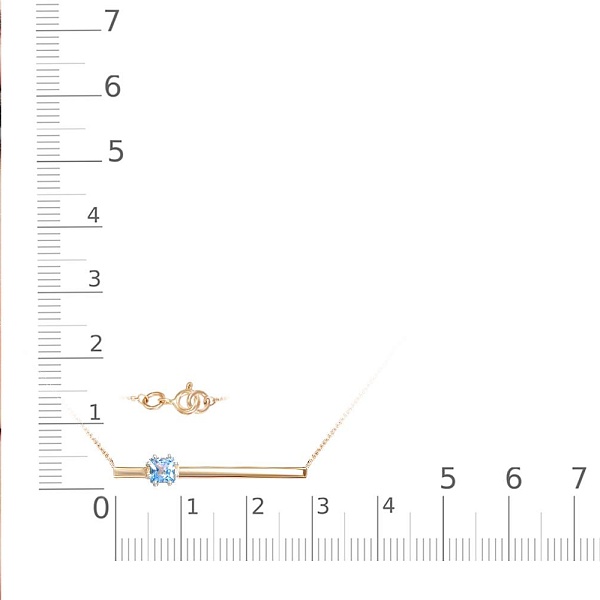 Колье из красного золота с топазом swiss