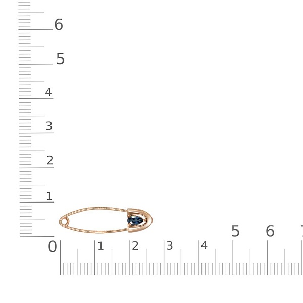 Булавка из красного золота с топазом лондон