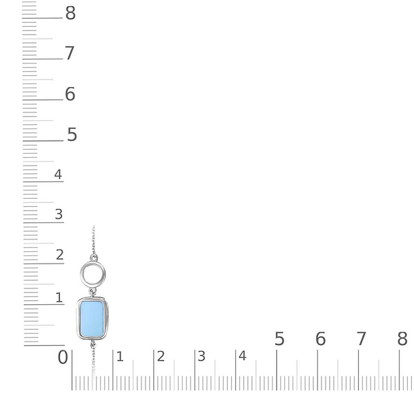 Браслет из белого золота с бирюзой