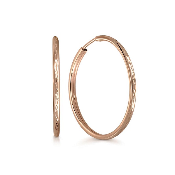 Серьги-конго из красного золота без вставок