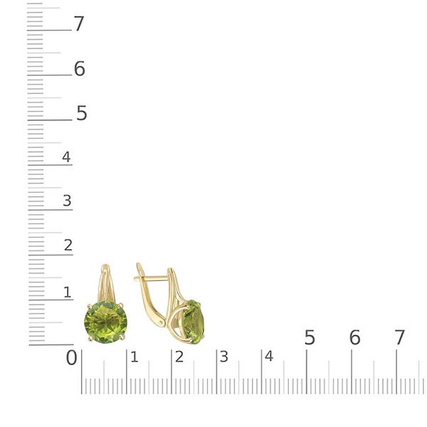 Серьги из жёлтого золота с 2 наноситалами