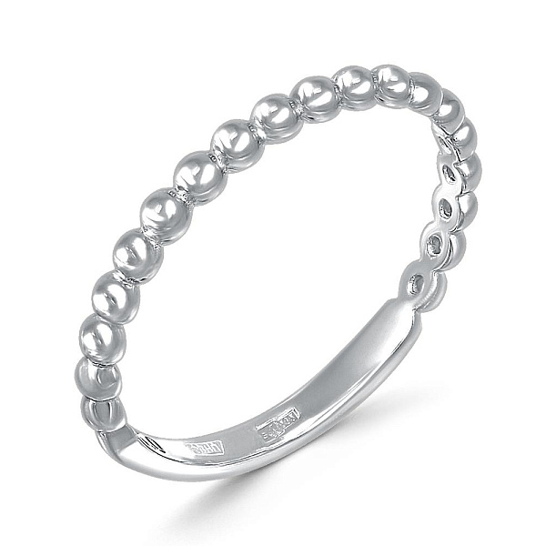 Кольцо из белого золота без вставок