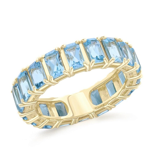 Кольцо из жёлтого золота с 20 топазами swiss