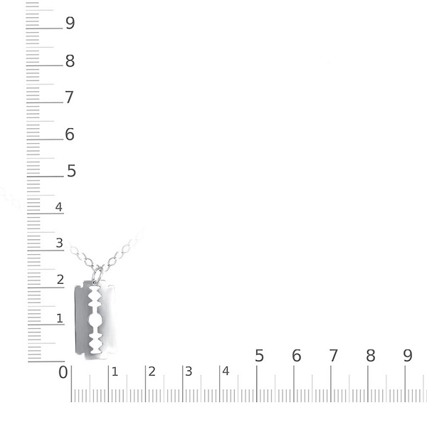 Колье Лезвие из белого золота без вставок