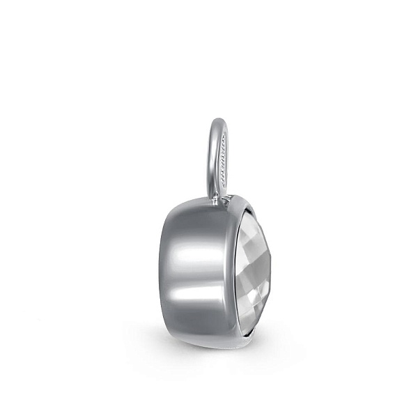 Подвеска серёг-трансформеров из белого золота с горным хрусталём