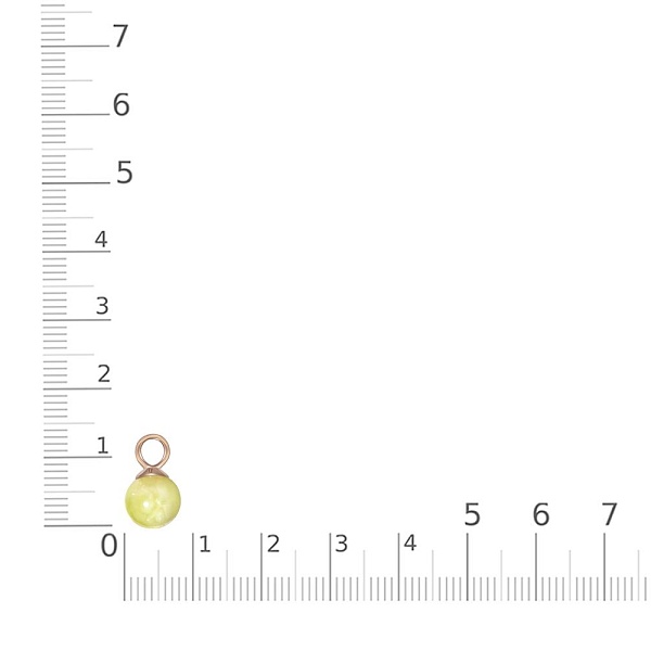 Подвеска серёг-трансформеров из красного золота с янтарём