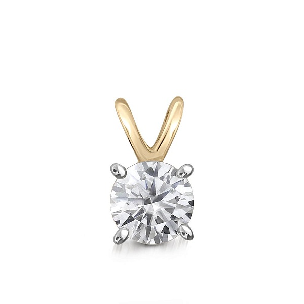 Подвеска из жёлтого золота с кристаллом swarovski