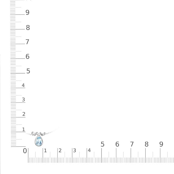 Колье из белого золота с топазом sky