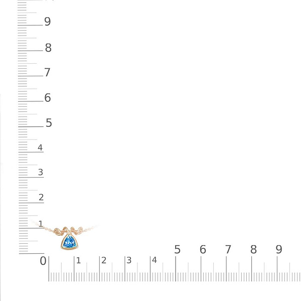 Колье из красного золота с топазом swiss
