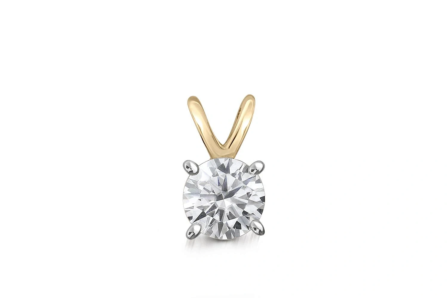 Подвеска из жёлтого золота с кристаллом swarovski