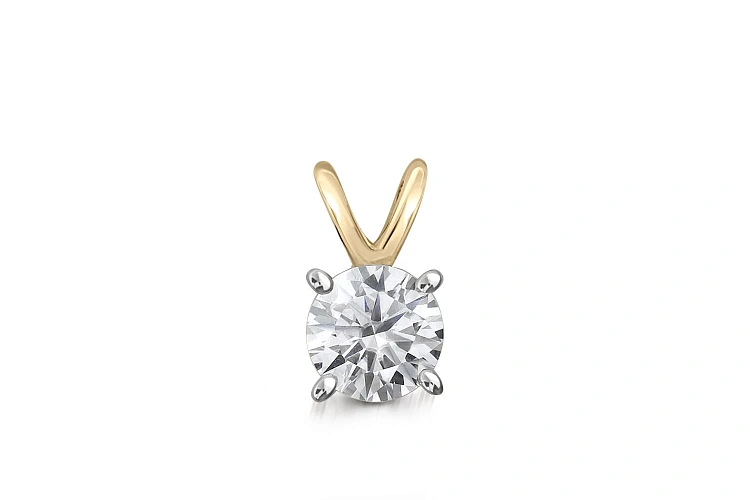 Подвеска из жёлтого золота с кристаллом swarovski