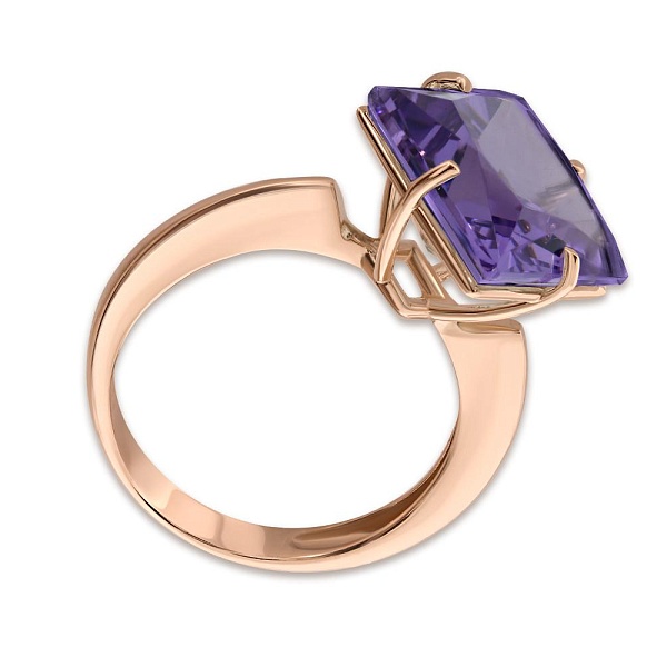 Кольцо из красного золота с наноситалом