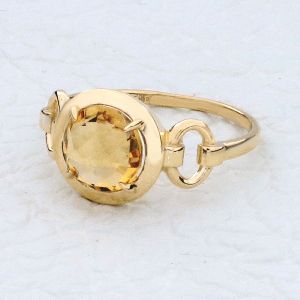 Кольцо из жёлтого золота с цитрином