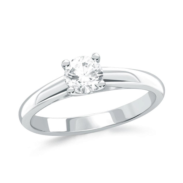 Кольцо из белого золота с фианитом