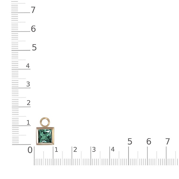 Подвеска серёг-трансформеров из жёлтого золота с кварцем
