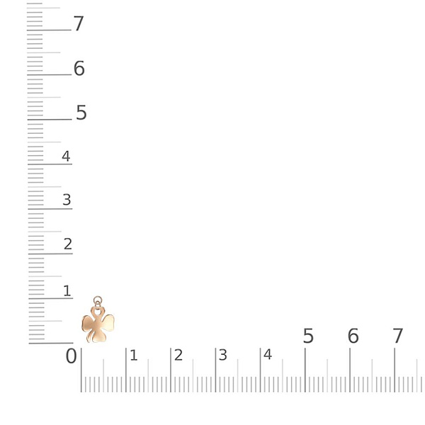 Браслет Клевер из красного золота без вставок