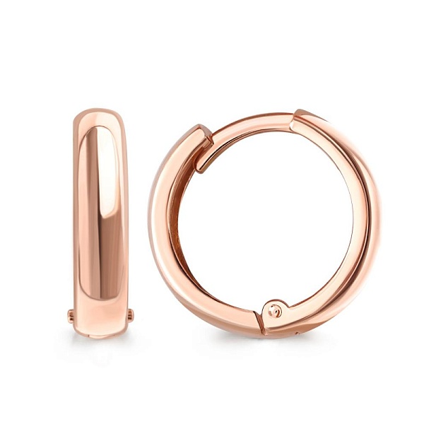 Серьги из красного золота без вставок