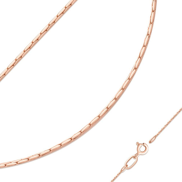 Цепь плетение якорь сколоченный ⌀ нити 0,40 мм  из красного золота