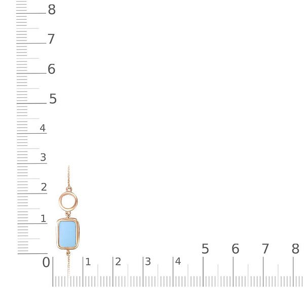 Браслет из красного золота с бирюзой