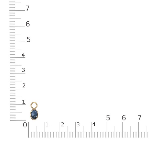 Подвеска серёг-трансформеров из красного золота с топазом лондон