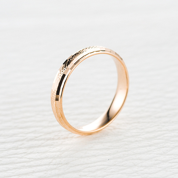 Обручальное кольцо из красного золота без вставок