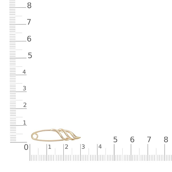 Булавка из жёлтого золота без вставок