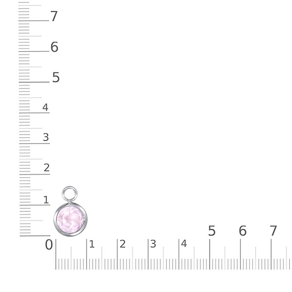 Подвеска серёг-трансформеров из белого золота с кварцем