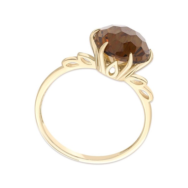 Кольцо из жёлтого золота с кварцем