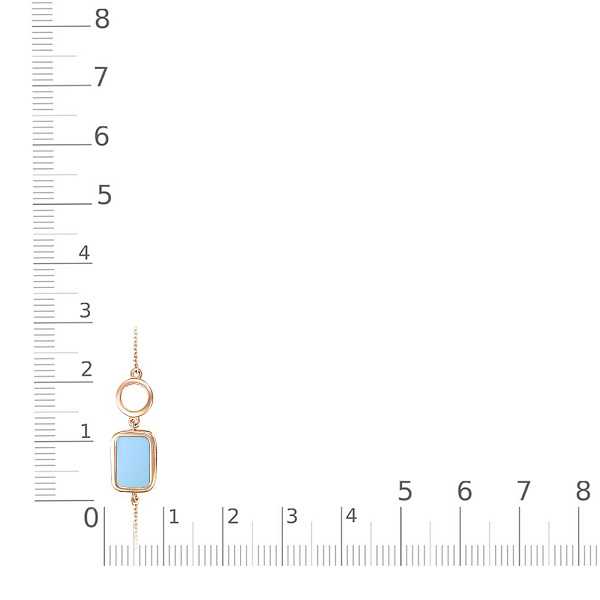 Браслет из красного золота с бирюзой