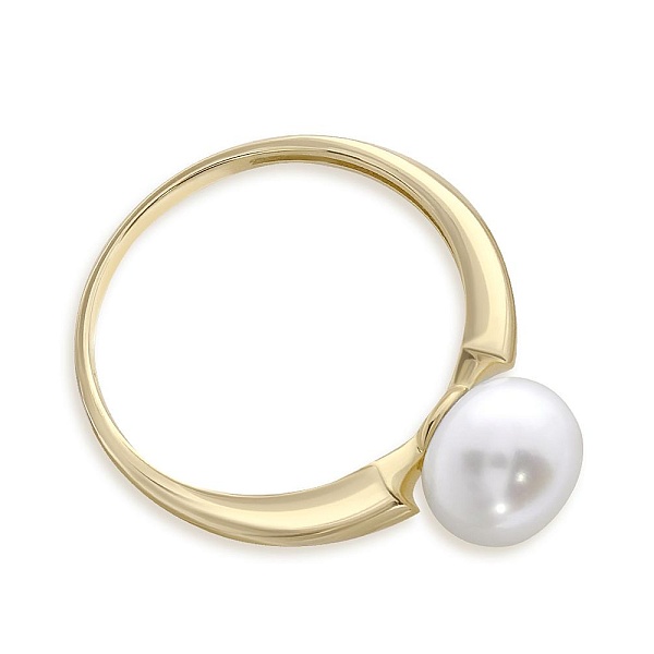 Кольцо из жёлтого золота с жемчугом