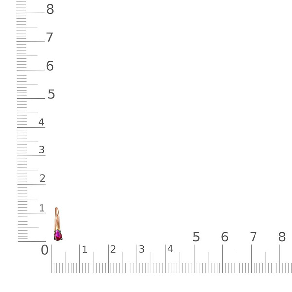 Подвеска из красного золота с рубином