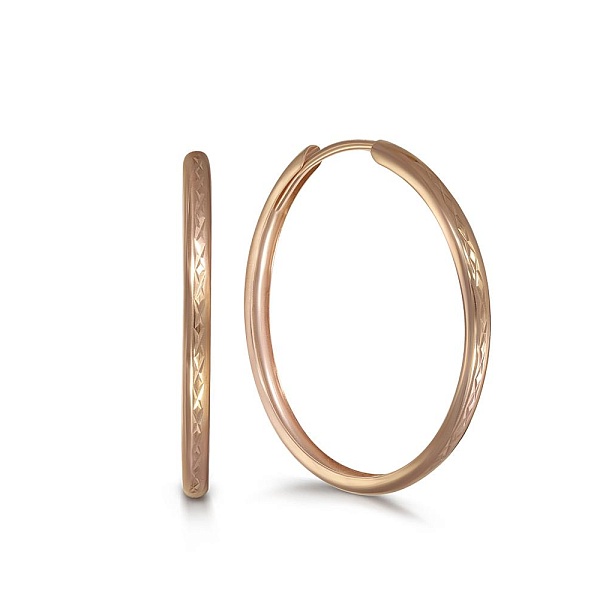 Серьги-конго из красного золота без вставок