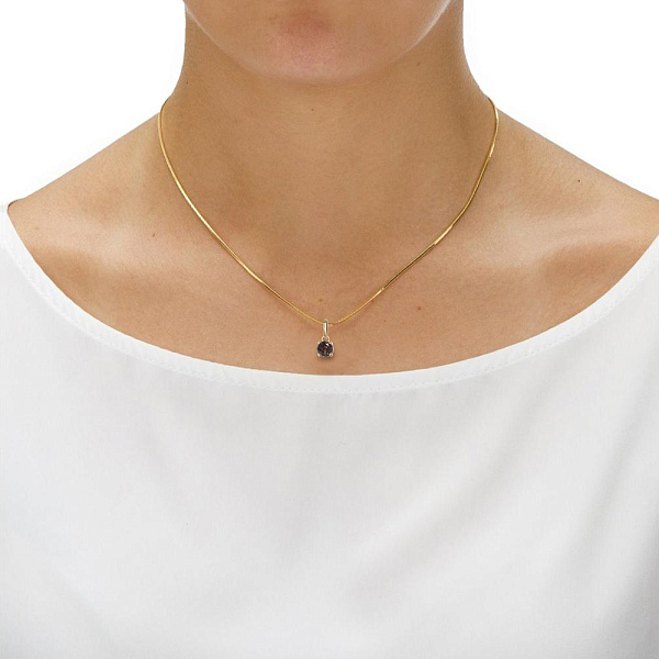 Подвеска из жёлтого золота с раухтопазом