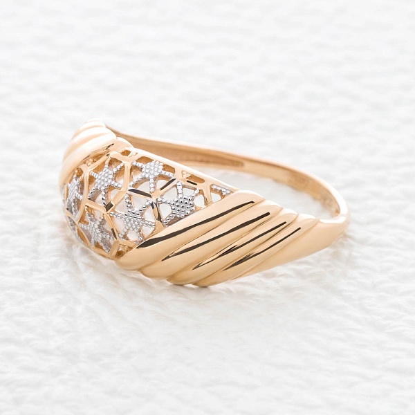 Кольцо из красного золота без вставок