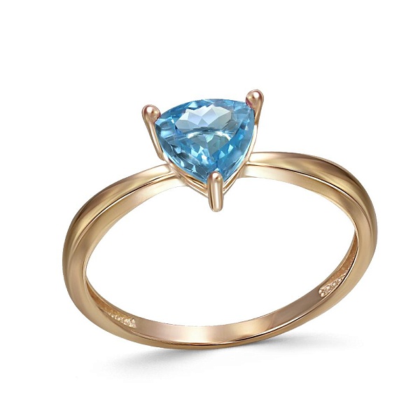 Кольцо из жёлтого золота с топазом swiss