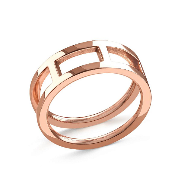 Кольцо из красного золота без вставок